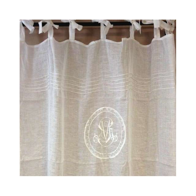 Long Rideau Voilage Blanc Monogramme Brodé Ambiance Charme tout Rideau Or Et Blanc Long Rideau Voilage Blanc Monogramme Brodé Ambiance Charme tout Rideau Or Et Blanc