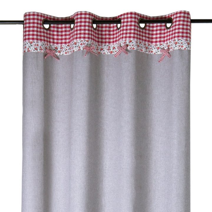 Lot De 2 Rideaux Brodés 140 X 260 Cm Coloris Gris – Vichy avec Rideaux Vichy Lot De 2 Rideaux Brodés 140 X 260 Cm Coloris Gris – Vichy avec Rideaux Vichy