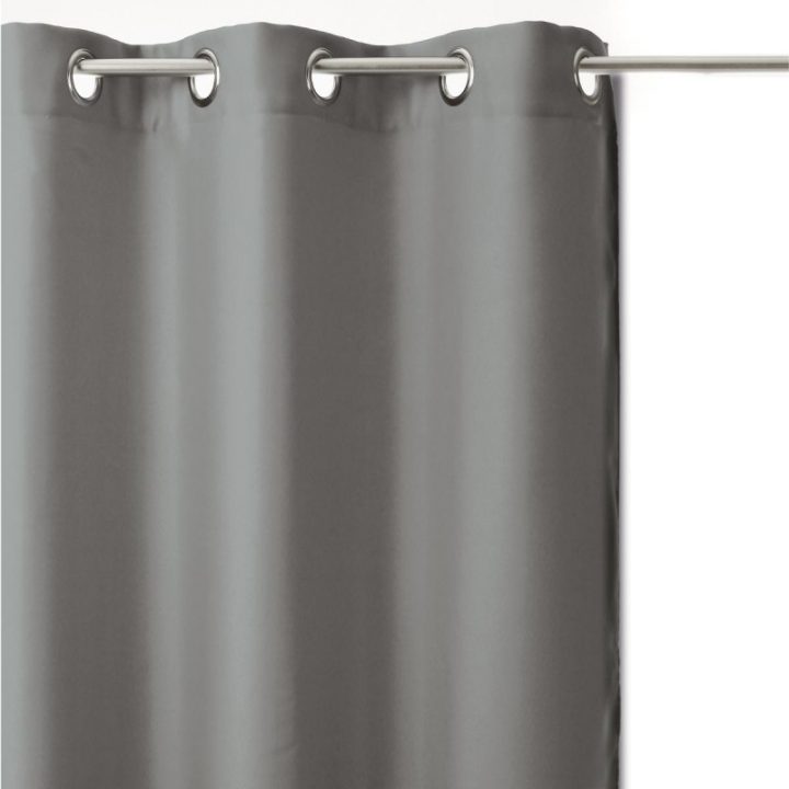Lot De 2 Rideaux Occultants 135X240Cm Gris encequiconcerne Rideaux Occultants Gris