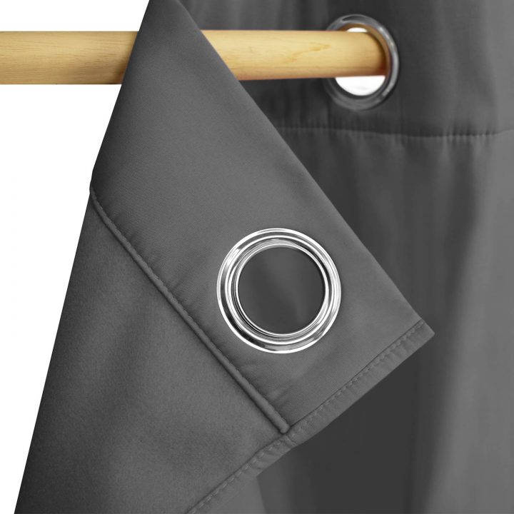 Lot De 2 Rideaux Occultants Gris Anthracite tout Rideaux Occultants Gris