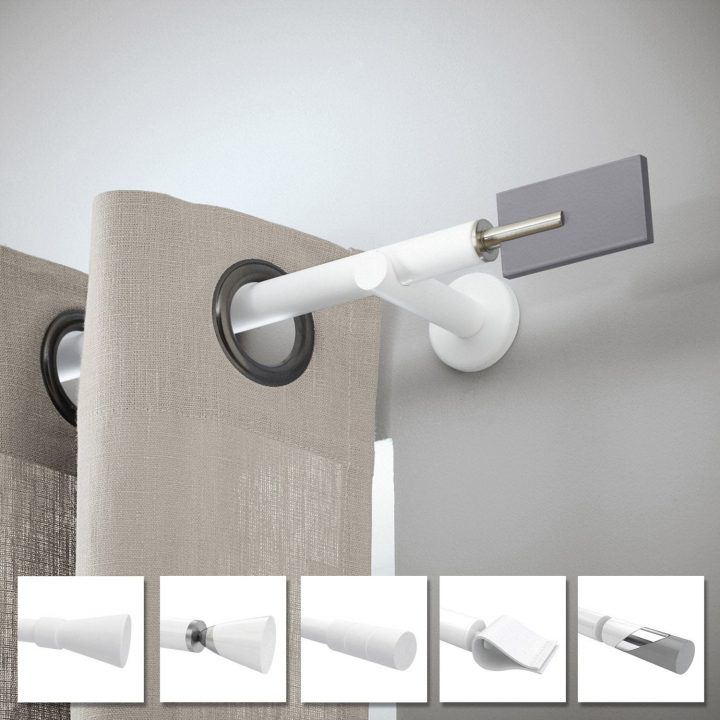 Lot De 2 Supports Sans Perçage Tringle À Rideau Design, 20 destiné Tringle A Rideau Sans Percage