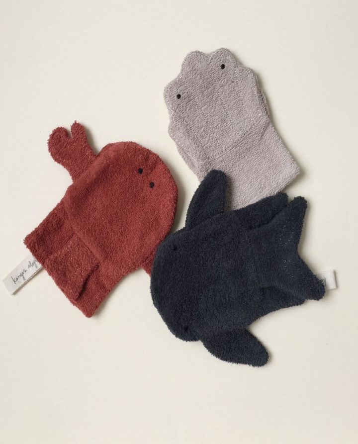 Lot De 3 Gants De Toilette Bébé | Animaux Marins | Manipani avec Gant De Toilette Bébé