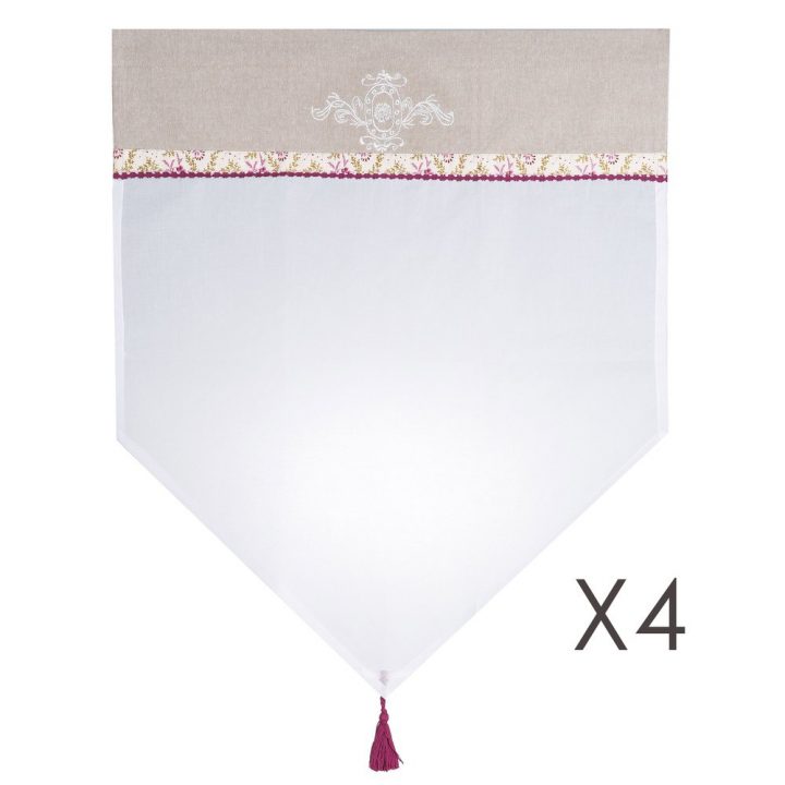 Lot De 4 Brises Bise 60X70 – Lavande | Maison Et Styles tout Rideaux Fenetre 60X120