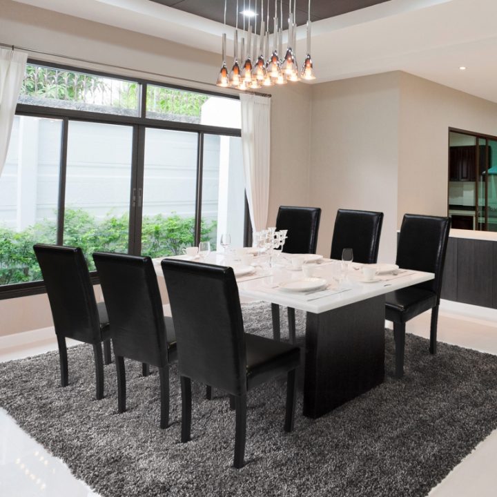 Lot De 6 Chaises Hannah Noires Pour Salle À Manger pour Lot De 6 Chaises Salle À Manger