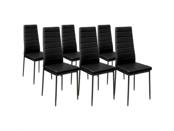 Lot De 6 Chaises Romane Noires Pour Salle À Manger – Vente serapportantà Chaise De Salle A Manger Conforama