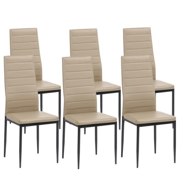 Lot De 6 Chaises Romane Taupes Pour Salle À Manger avec Lot De 6 Chaises Salle À Manger