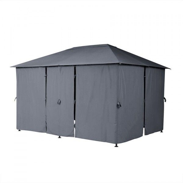 Lot De 6 Rideaux De Tonnelle Santorini – Ardoise pour Rideau Tonnelle