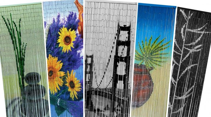 Lot Rideaux De Porte Bambou Decore Destockage Grossiste avec Rideau De Porte Fantaisie