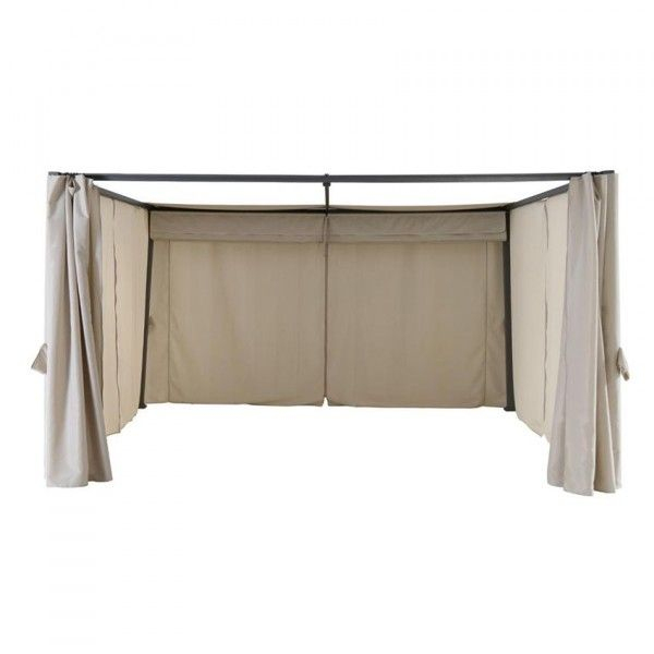 Lote De 4 Cortinas De Pérgola Palmeira (3 X L4 M) – Arena intérieur Rideau Tonnelle