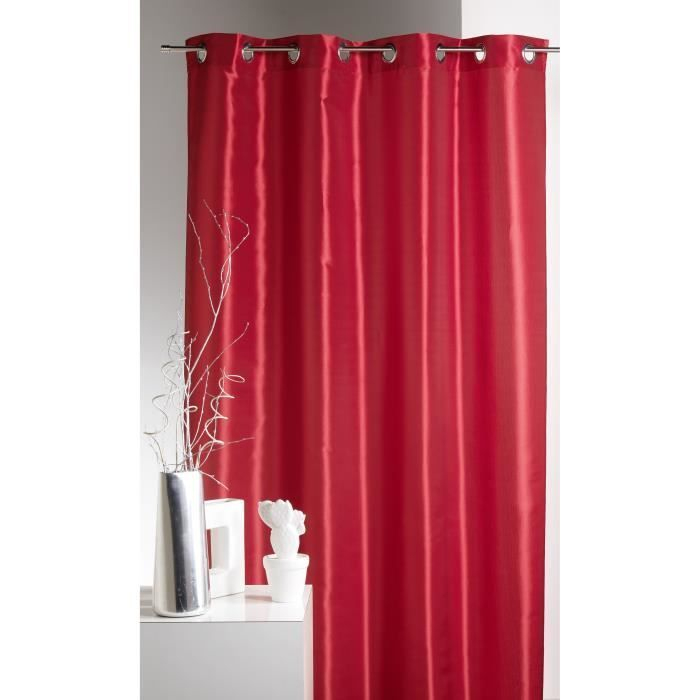 Lumineux Rideau Taffetas Rouge 140X250Cm | Rideaux tout Rideau En Organza Lumineux