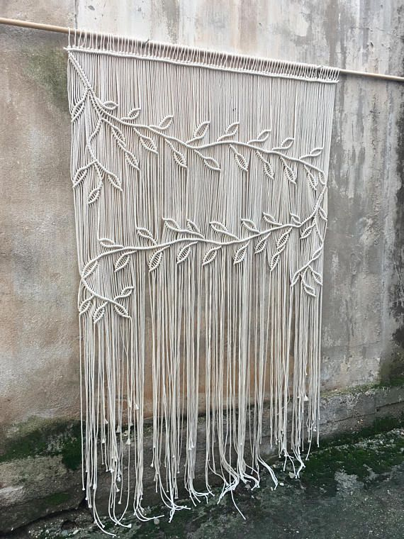 Macrame Mariage Backdrop, Extra Large Wall Suspendu dedans Rideau Macramé Diy