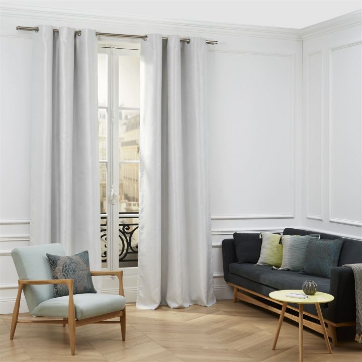 Madura Montana – Rideaux Occultants À Oeillets – Blanc pour Rideaux Occultant Blanc Oeillets