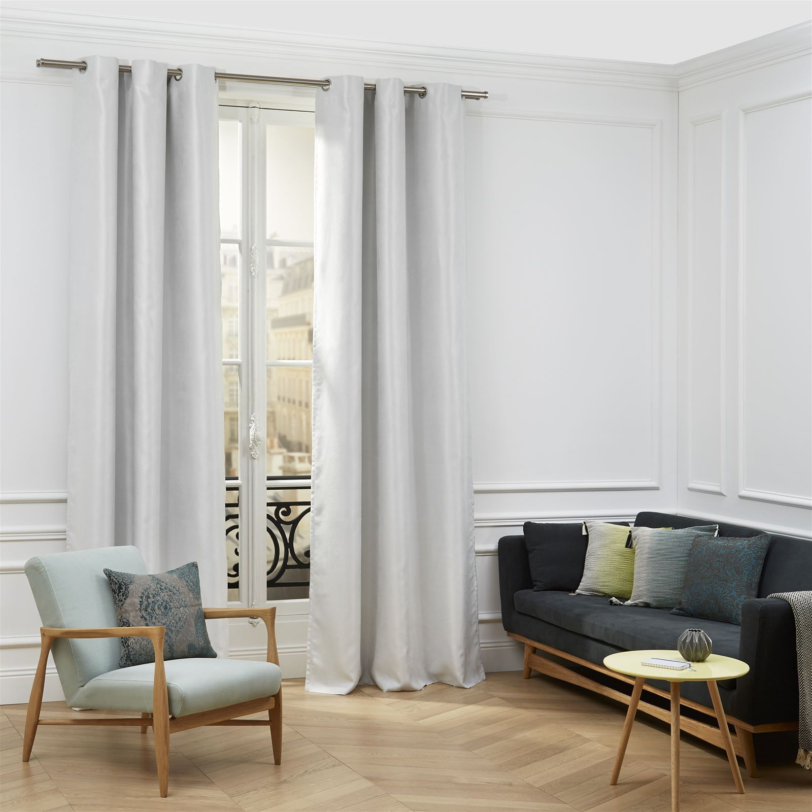 Madura Montana - Rideaux Occultants À Oeillets - Blanc pour Rideaux Occultant Blanc Oeillets