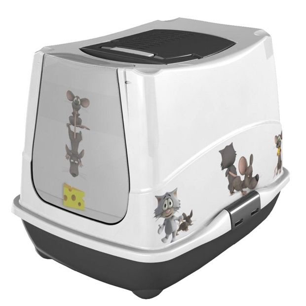 Maison De Toilette Pour Chat Cat & Mice – Anka Carton 40 X à Toilettes Pour Chat