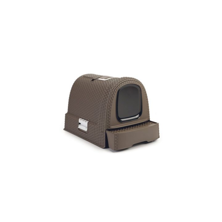 Maison De Toilette Pour Chat Curver Moka – Maisons De à Toilettes Pour Chat