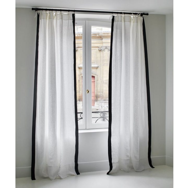 Maison Sarah Lavoine Rideau Ava En Lin 100X300 Cm Blanc à Rideau Kaki