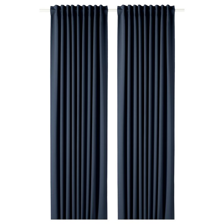 Majgull Rideaux Opaques, 2 Panneaux, Bleu Foncé, 145X250Cm à Rideaux Opaques Majgull Rideaux Opaques, 2 Panneaux, Bleu Foncé, 145X250Cm à Rideaux Opaques