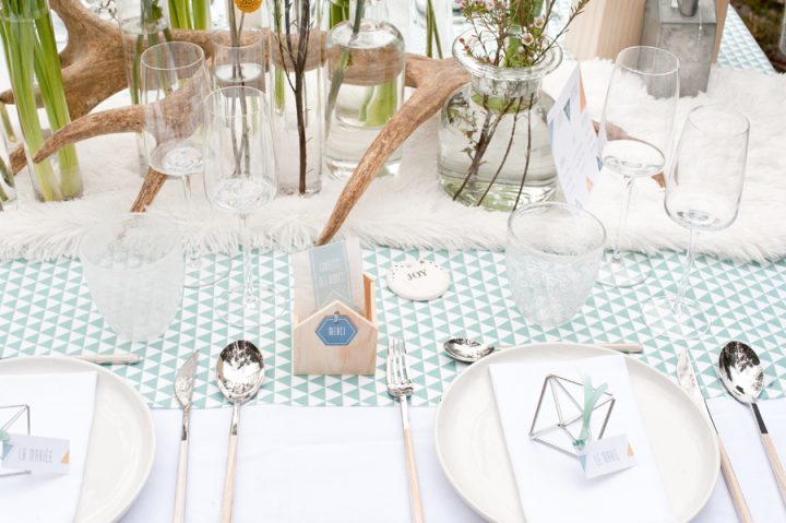 Mariage Inspiration – Hiver Scandinave | Dessine-Moi Une concernant Chemin De Table Scandinave