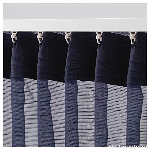 Mbi 1 Paire De Rideaux Voilages Bleu Foncé Dimensions destiné Rideaux Largeur 100 Cm Mbi 1 Paire De Rideaux Voilages Bleu Foncé Dimensions destiné Rideaux Largeur 100 Cm