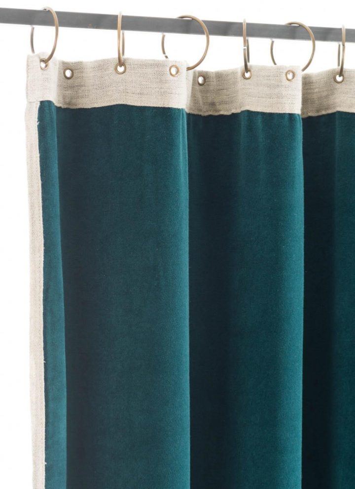 Medicis Rideau En Velours Epais – Bleu Orage concernant Rideau Epais