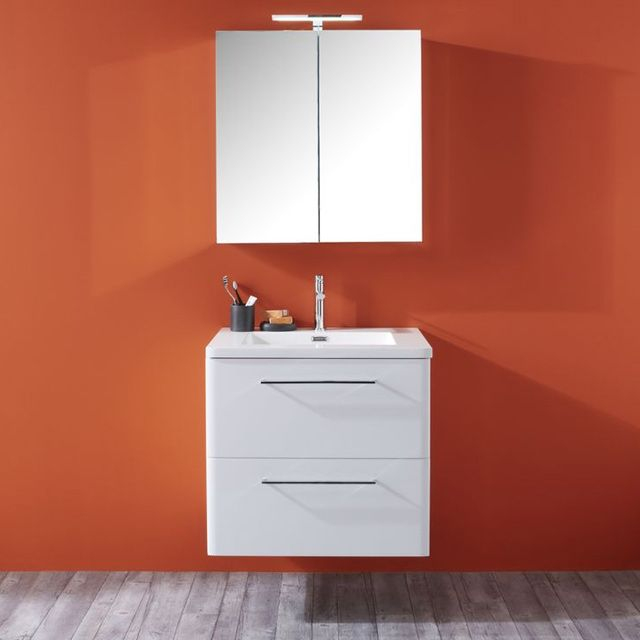 Meuble De Salle De Bains Blanc 65 Cm Meltem – Castorama destiné Meuble Pour Toilette Castorama