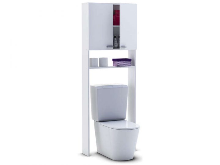Meuble Haut Wc Coralie Ii – Vente De Armoire, Colonne à Meuble Mural Toilette