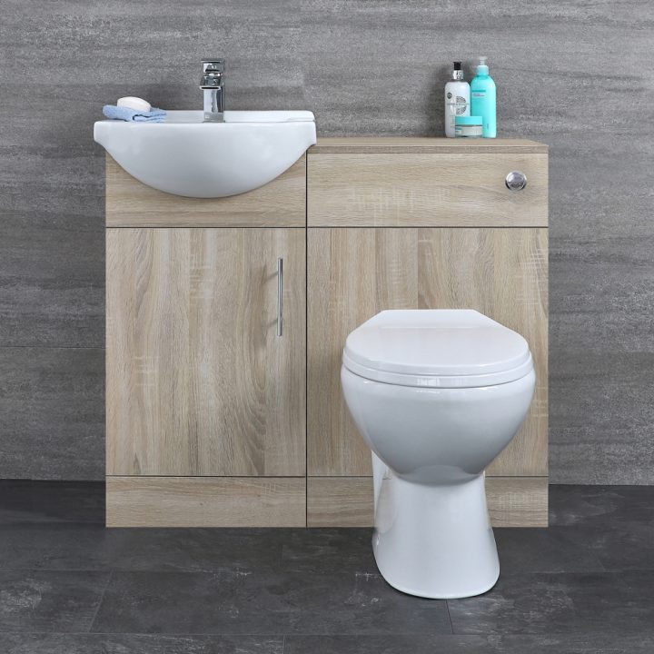 Meuble-Lavabo & Toilette Wc 41X78X30Cm Classic Oak tout La Toilette Au Lavabo Meuble-Lavabo & Toilette Wc 41X78X30Cm Classic Oak tout La Toilette Au Lavabo