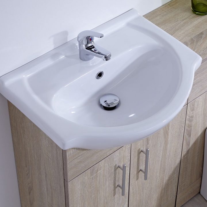 Meuble-Lavabo & Toilette Wc 51X78X30Cm Classic Oak dedans La Toilette Au Lavabo Meuble-Lavabo & Toilette Wc 51X78X30Cm Classic Oak dedans La Toilette Au Lavabo