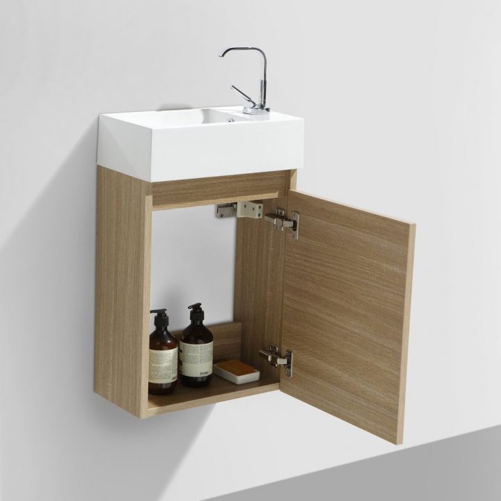 Meuble Lave-Main Salle De Bain Design Siena Largeur 40 Cm pour Evier Toilette