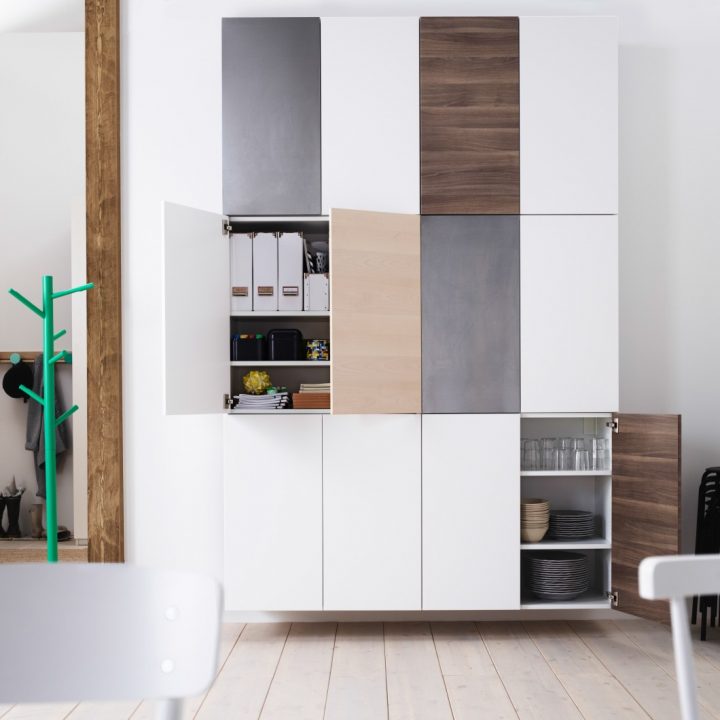 Meuble Rangement Salle A Manger Laqu E Blanche Attachant concernant Rangement Salle À Manger