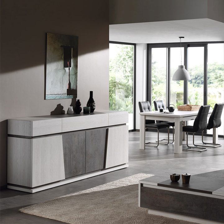 Meuble Salle A Manger Moderne, Salle À Manger Bois Et Gris serapportantà But Salle A Manger Moderne