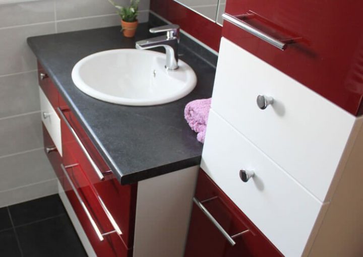 Meuble Très Fonctionnel De 125 Cm Seulement ! – Atlantic Bain intérieur Plan De Toilette Sur Mesure