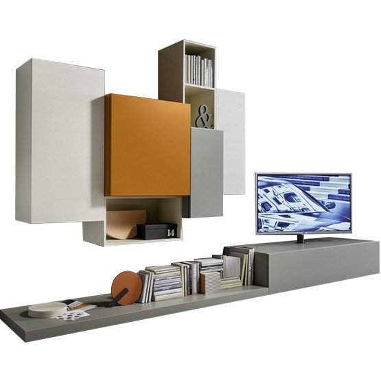 Meuble Tv Mural Design | Suspendu Posé |Sangiacomo Lampo encequiconcerne Meuble Salle A Manger Suspendu