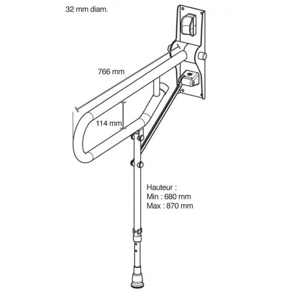 Meubles, Lave-Mains, Robinetteries Pmr Accessoires – Barre tout Hauteur Toilette Handicapé Meubles, Lave-Mains, Robinetteries Pmr Accessoires – Barre tout Hauteur Toilette Handicapé