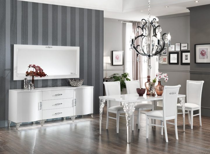 Miroir De Salle À Manger Design Rectangulaire Laqué Blanc encequiconcerne Miroir Salle A Manger