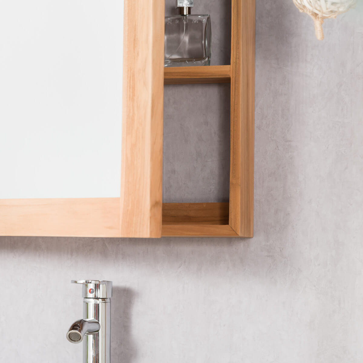 Miroir Teck Miroir Armoire De Toilette En Bois Massif encequiconcerne