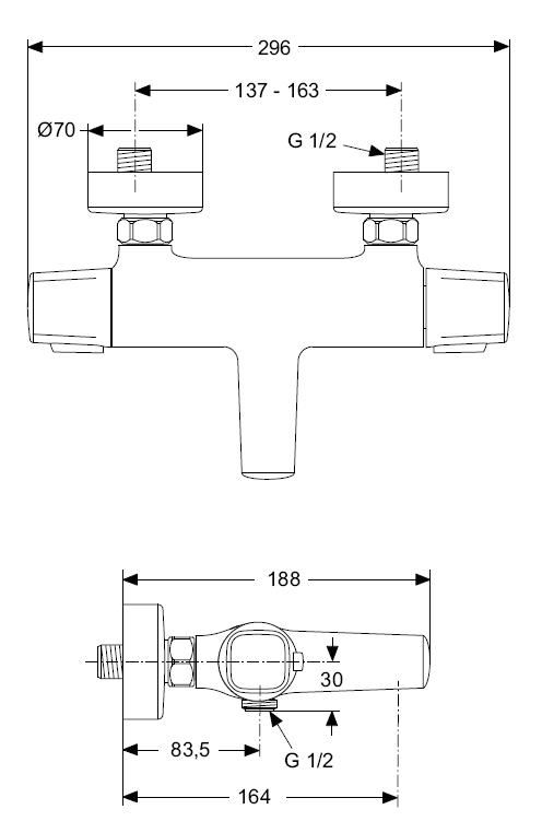 Mitigeur Thermostatique Bain-Douche Mural Precitherm 3 intérieur Mitigeur Douche Porcher Mitigeur Thermostatique Bain-Douche Mural Precitherm 3 intérieur Mitigeur Douche Porcher