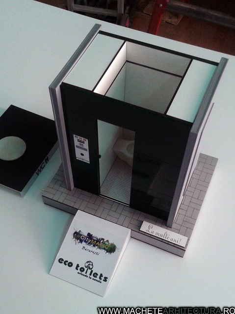 Modèle D'Une Toilette Écologique | Maquettes D'Architecture avec Toilette Écologique