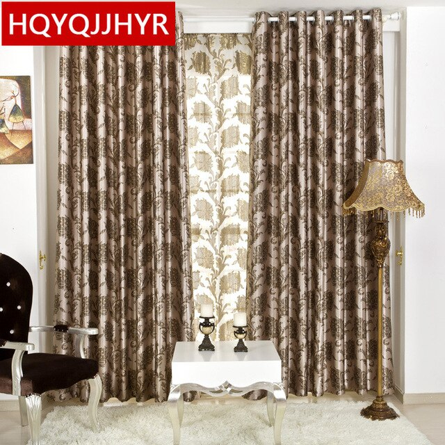 Moderne Classique De Luxe Jacquard Blackout Rideaux Pour serapportantà Rideaux Haut De Gamme