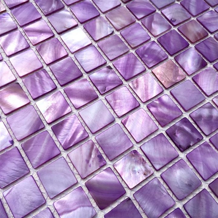 Mosaique Pour Sol Et Mur Douche Et Sdb 1M2 Odyssee-Violet destiné Mosaique Pour Sol De Douche