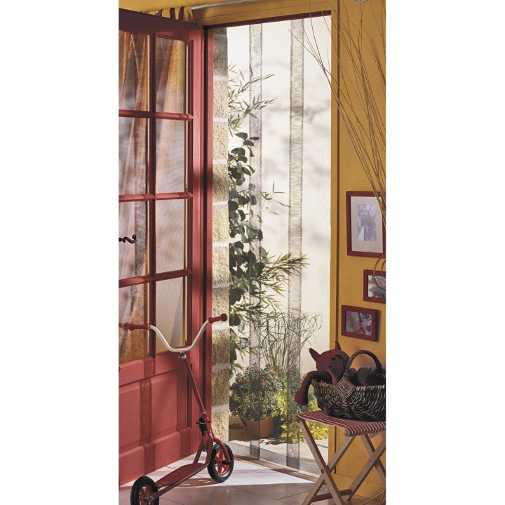 Moustiquaire Pour Porte Rideau Moustikit H.230 X L.130 Cm encequiconcerne Rideaux De Porte D Entrée