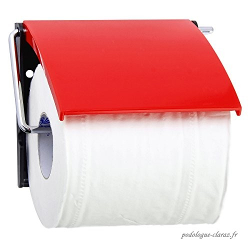 Msv Porte-Papier Toilette En Polystyrène Polystyrol Rouge pour Papier Toilette Rouge