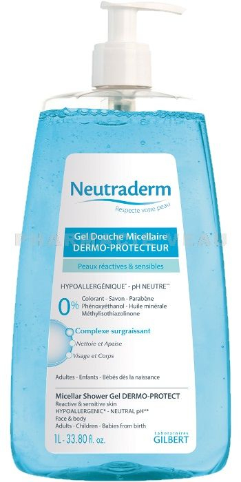 Neutraderm Gel Douche Micellaire Dermo-Protecteur 1 Litre intérieur Gel Douche Hypoallergénique Neutraderm Gel Douche Micellaire Dermo-Protecteur 1 Litre intérieur Gel Douche Hypoallergénique