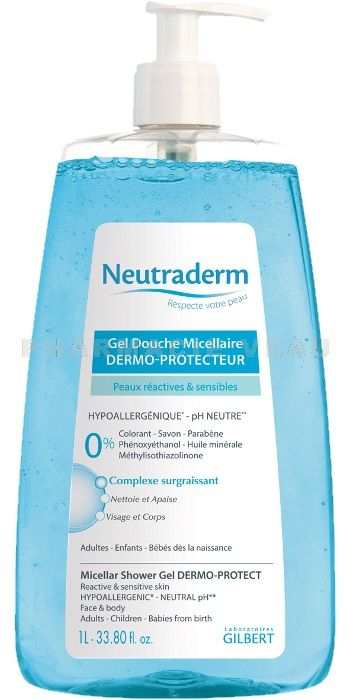 Neutraderm Gel Douche Micellaire Dermo-Protecteur 1 Litre intérieur Gel Douche Hypoallergénique