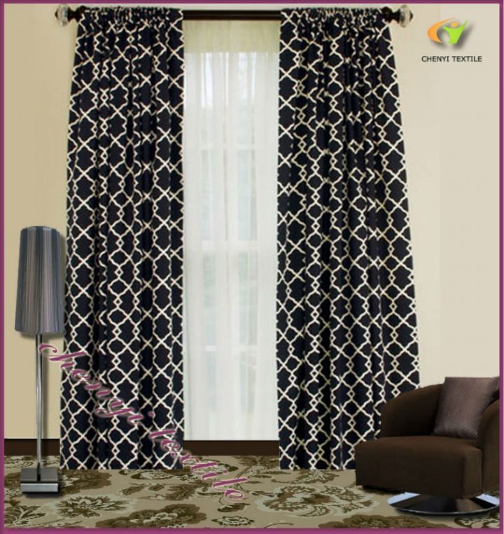 New Luxury Noir Blanc Jacquard Rideaux Tissus-Rideaux-Id destiné Rideau Or Et Blanc New Luxury Noir Blanc Jacquard Rideaux Tissus-Rideaux-Id destiné Rideau Or Et Blanc