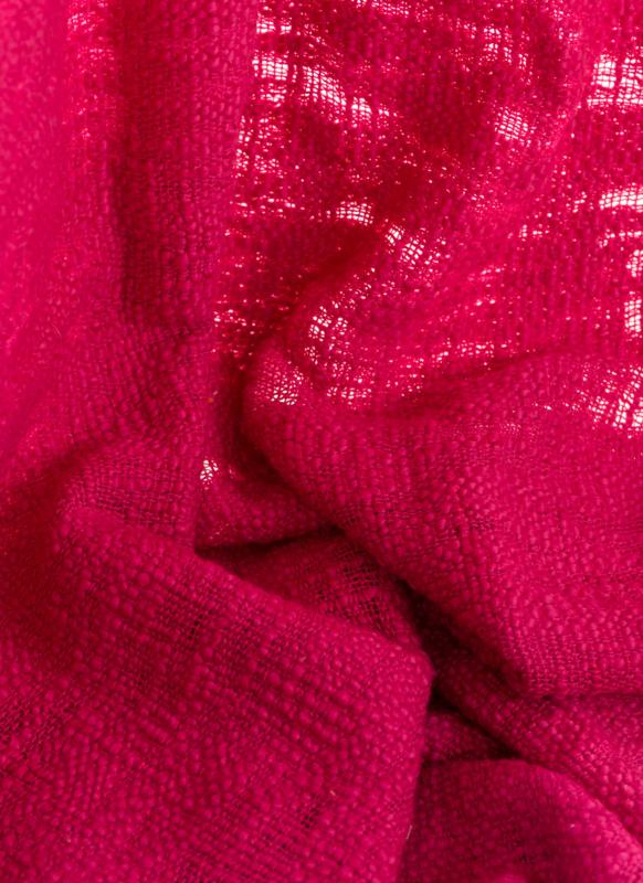 Nuage Rideau En Coton – Framboise intérieur Rideau Framboise