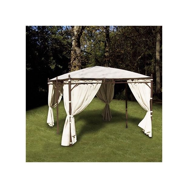 Option Rideaux 180Gr Pour Tonnelle 3X4 4 Pentes Beige destiné Rideaux Pour Tonnelle