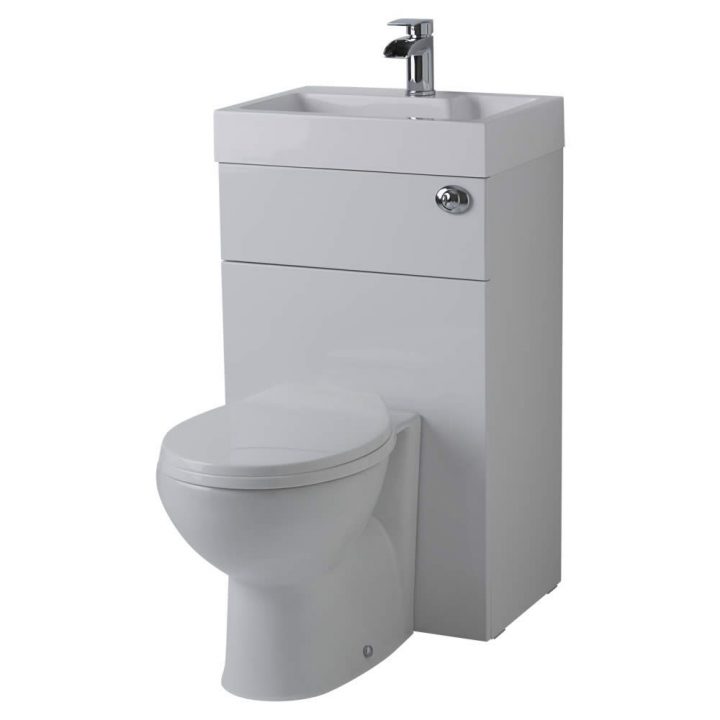 Ovale Toilette Mit Spülkasten Und Integriertem Waschbecken à Toilette Sortie Verticale