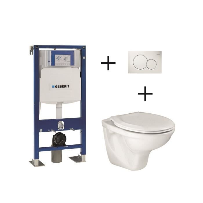 Pack Complet Wc Suspendu Bâti-Support 112 Cm Geberit intérieur Coffrage Toilette Suspendu