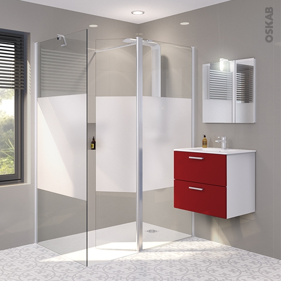 Pack Douche À L'Italienne Paroi 80 Cm + Volet + Paroi De serapportantà Paroi De Douche Krone